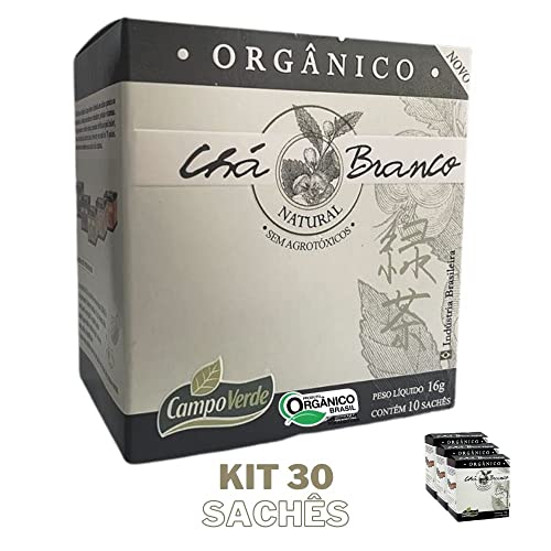 Chá Branco 10 saches 16gr Organico Campo Verde
