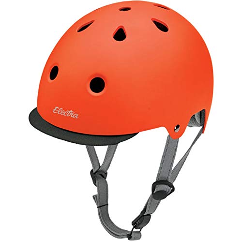 Electra Bicycle Electra Fahrrad Helm Solid Color Serie Fidlock ABS Innenpolster waschbar, EHelmetSC, Farbe Orange, Größe L