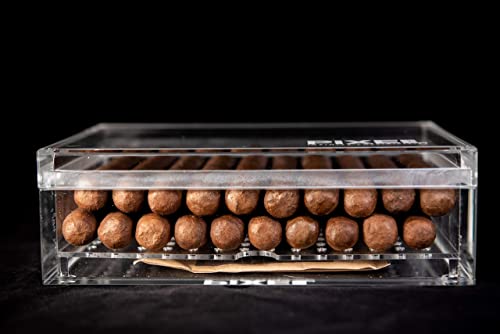 Pixel Cartel - Cigar Humidor Modern Clear Acrylic | Holds 15-20 Cigars | Airtight Display | Improved Latches & Hinges | Mess Free, No Seasoning, Activation or Maintenance - Thumbnail 7