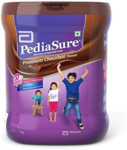 PediaSure Abbott - Tarro de plástico prémium de chocolate de 1 kg para niños de 2 a 10 años