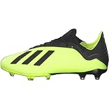 Material exterior: sintético Adidas X 18.2 FG, Zapatillas de Fútbol Hombre, Amarillo (Solar Yellow/Core Black/Footwear White 0), 42 EU
