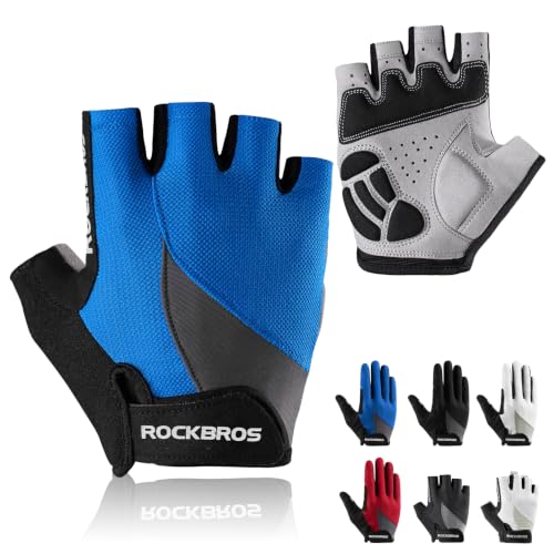 ROCKBROS Cycling Gloves Half Finger Gel Padded Bike Gloves for Men Women