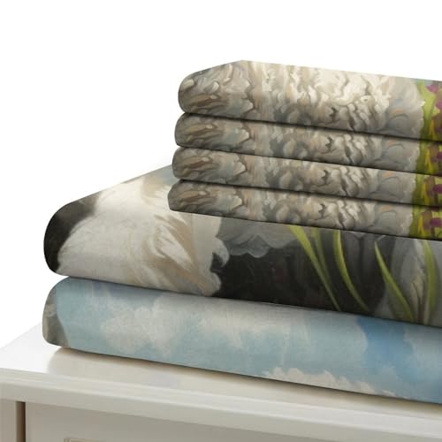 Housse de couette moutons impression 3D microfibre de qualité premium