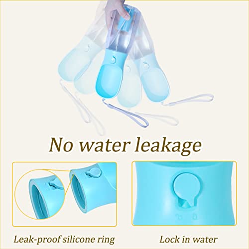 Sofunii 3In1 Dog Water Bottle Dispenser,Portable Pet Water Bottle With Food Container And Poop Bag Dispenser,Leak Proof Dog Travel Water Bottle For Puppy Hiking,Walking,Travel,Bpa Free-20Oz (Blue) #TOP3