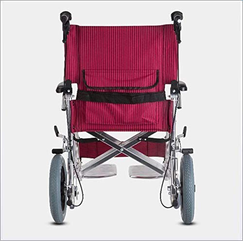 Silla de Ruedas Plegable Ligera para conducción, Silla de Ruedas Ultraligera y portátil para Viajes, Silla de Ruedas Manual Plegable y Ligera para Personas Mayores y discapacitadas