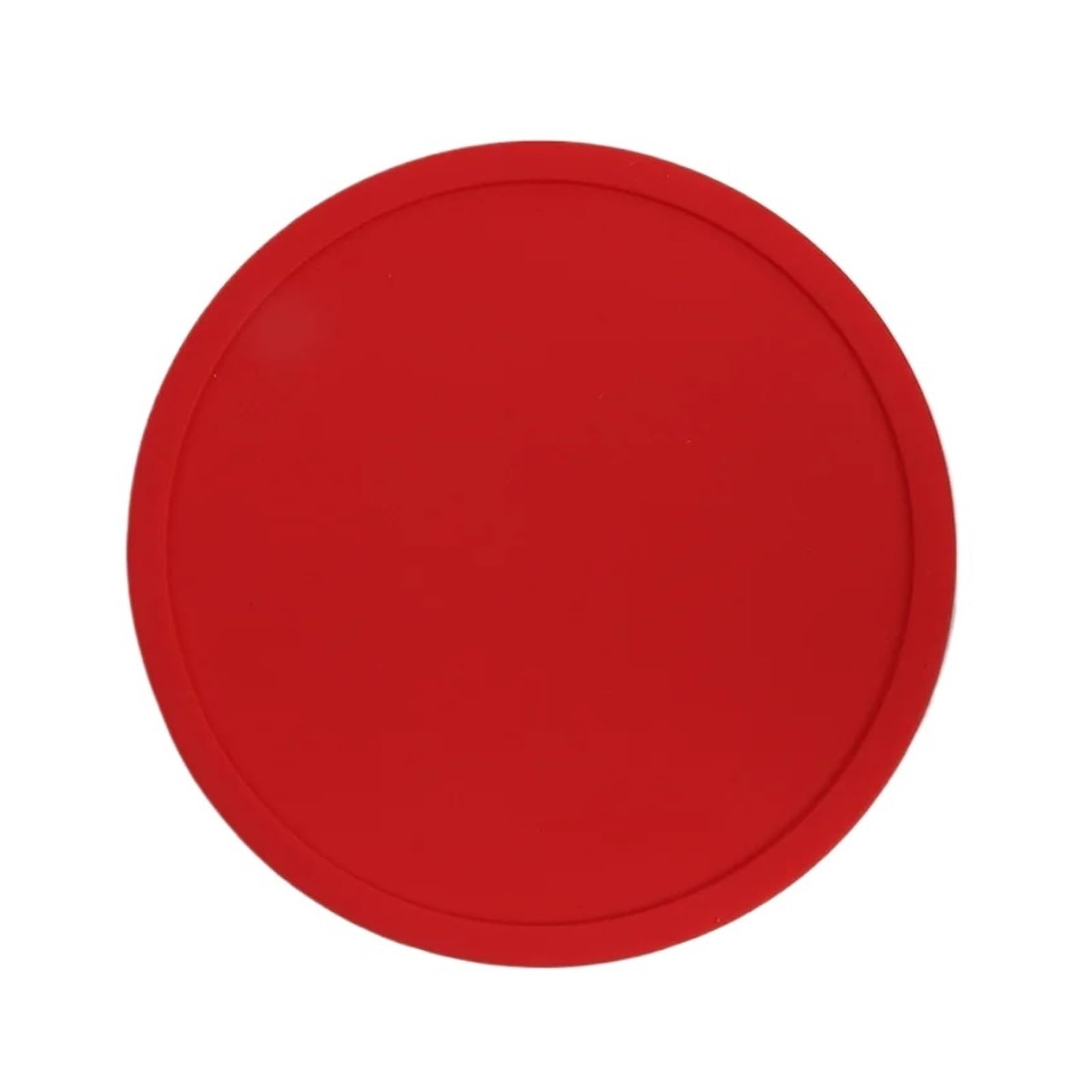 1pc 3.9 Inch Colorful Silicone Coasters Heat Resistant Tea Cup Mat Lots Drink Coffee Mug Glass Beverage(Red)