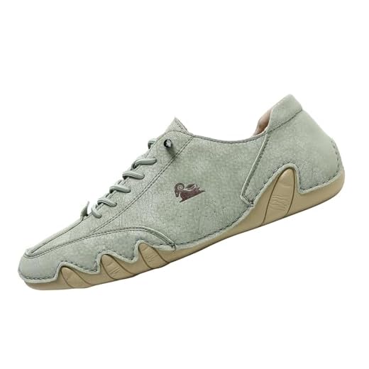 Chaussures pour homme - Chaussures de course - Chaussures de voyage - Chaussures d'affaires pour homme et femme - Baskets décontractées en cuir - Baskets tendance et athlétiques, Vert clair., 46 EU