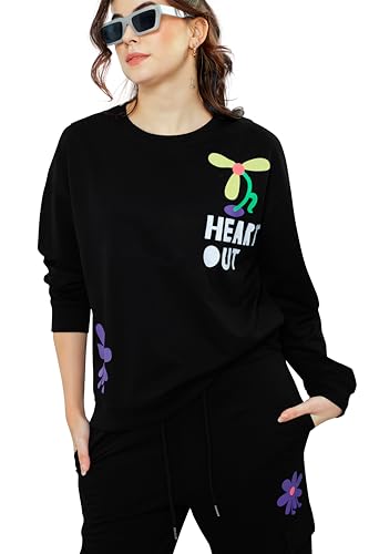 Image of ZEYO Women Cotton Track Suit Conversational Printed Co-ords Set