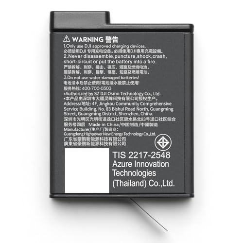 DJI Osmo Action Extreme Battery Plus (1950 mAh), Compatibility: Osmo 360, Osmo Action 6, Osmo Action 5 Pro, Osmo Action 4, Osmo Action 3 by DJI - Used condition - US$38.06