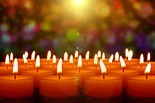 Pritogo Teelichter, 50 Stück, Weiß, Brenndauer: 8 Stunden, 20 g Wachsgewicht, 25 x 38 mm, Kunststoffhülle, Gastro, Hochzeit, Dekorieren, Feiern, Entspannen, Outdoor, Party