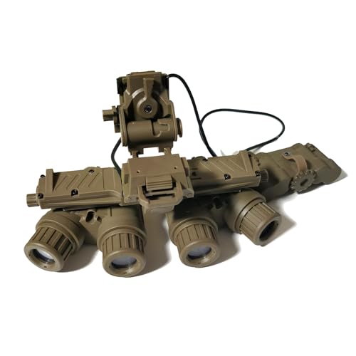 Bisu Tactical Airsoft Dummy GPNVG18 Night Vision Goggles Model + Plastic L4G24 Helmet Mount Cosplay No Function NVG Night Vision Binoculars Goggles Set