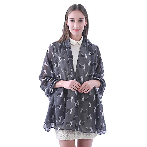 Border Collie Dog Print Women's Scarf Shawl Wrap Lightweight4