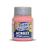 Pintura Acrilex Textil, especial para crear tus diseños en tela, son colores mezclables entre si, con base de agua. Aconsejable usar en tejidos naturales , que no sean sintéticos, como la licra., Aplicar, con pincel, esponja . Intentando no dejar demasiada cantidad., Aconsejable enjuagar la prenda antes simplemente con agua para eliminar el apresto y detergentes, dejar secar 72h y fijar con plancha.