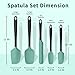 Coukre Silicone Spatula Set of 5,High Temperature Resistant, Food Grade Silicone, Dishwasher Safe, for Baking, Cooking (Aqua Green)