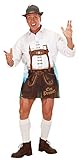 Karneval-Klamotten Kostüm Lederhose Trachten-Hose Herren Schürze Bayern Oktoberfest Grillschürze Bayern-Hose Tirole Herrenkostüm Einheitsgröße
