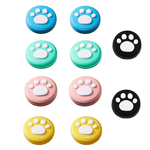 rutschfest Joystick Kappen Katzenkralle Daumengriffkappen Silikon Cover Abdeckung Der Joystick-Griffkappen Joystick-Kappen für Nintendo Switch/Lite Joy-Con Controller Zubehör, Niedliche Katzenpfoten Cover