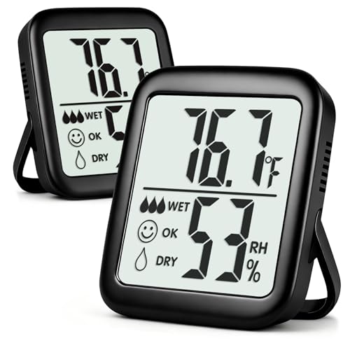 Antonki 2 Pack Room Thermometer for Home, Hygrometer Indoor Humidity