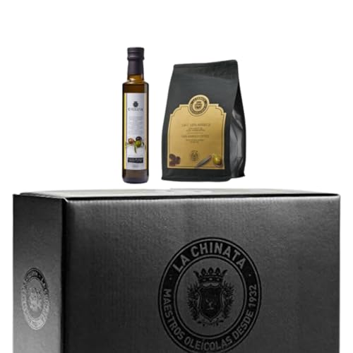 Box M Café La Chinata - Pack de Regalo Café Gourmet – Set Completo con Cafetera Italiana y café Tostado 100% Natural – Regalo para Amantes del cafe – Ideal para Hogar, Oficina o Desayuno