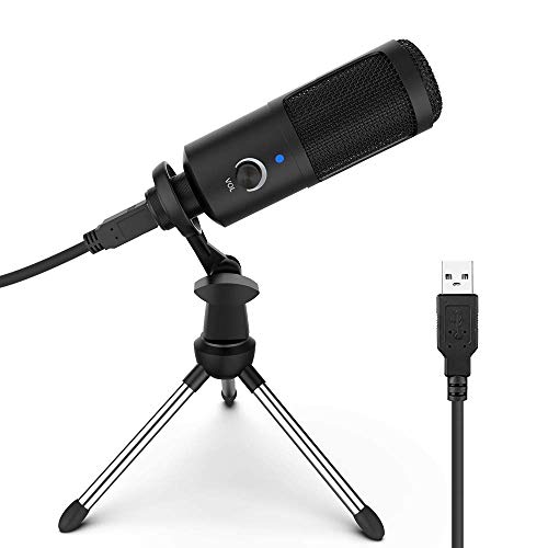 USB Microphone for Computer, Condenser Recording PC Microphone for Mac & Windows,Professional Plug&Play Studio Microphone for Gaming, Podcast,Chatting, YouTube Videos,Voice Overs and Streaming