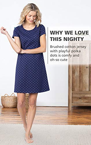 Pajamagram Night Dress For Women Sleepwear - Womens Sleep Shirt, Navy Dot, 2X #TOP2