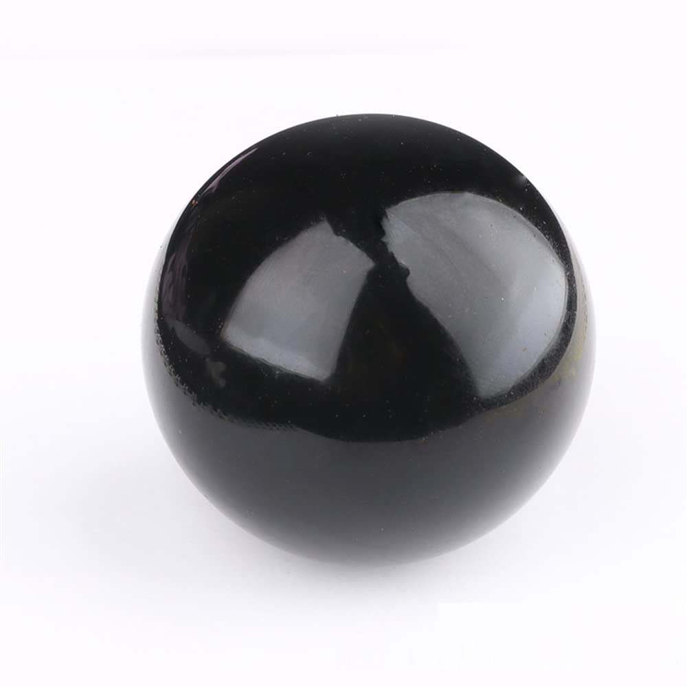 medytacja dom 30-100 mm rozmiar naturalny polerowany czarny obsydian kryształowa kula ozdoby do domu 1 szt. (kolor: czarna obsydianowa kula, rozmiar: 60 mm)