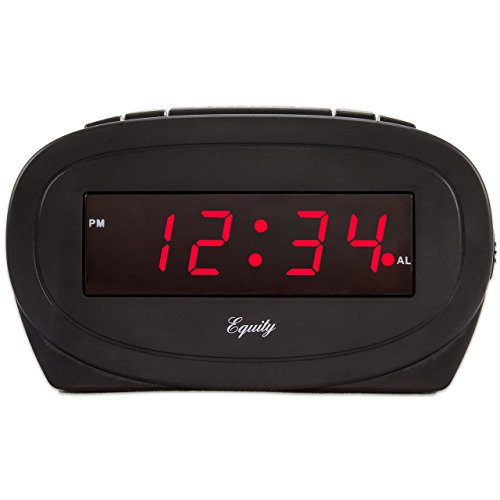 Equity By La Crosse 30228 Led Alarm Clock,Black 4.50"W X 1.85"D X 2.65"H #TOP5