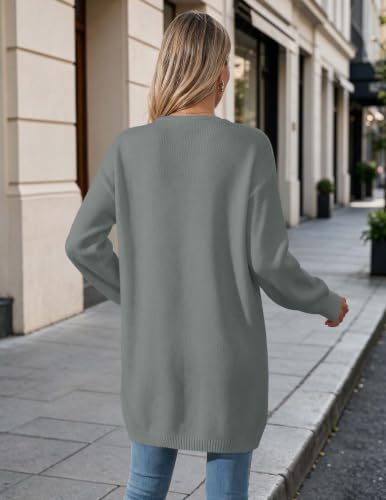 Image of Women's Oversized Fall Cardigans Sweaters Knit Long Chunky Jacket Coat 2026 | Trendy Casual Open Front Clothing Winter Fashion Tops V Neck Cute Long Sleeve Cardigan