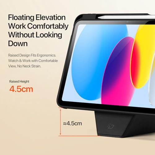 Image of ProElite Versatile Tablet Stand case for Apple iPad A16 10th /11th Gen Case, Smart flip Case with Stable Stands with Pencil Holder for iPad A16 10th /11th Gen, Black