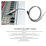 1 4-calowy kabel USB C z męskiego na męskie Kabel stereo 6,35 mm do typu C do adaptera Google Pixel 4XL Kabel stereo Aux Jack do Galaxy do miksera głośników 1 m 3,3 stopy (5 metrów / 16,4 stopy)