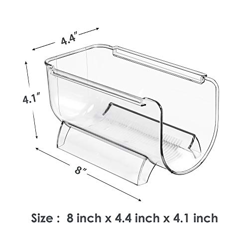 Vtopmart Refrigerator Wine And Water Bottle Holder, 4Pack Stackable Plastic Wine Rack Storage Organizer For Fridge, Cabinet, Pantry, Kitchen Countertops, Clear #TOP1