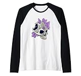 Photo Gallery teschio con cristalli - goblincore estetico maglia con maniche raglan Photo Gallery teschio con cristalli - goblincore estetico maglia con maniche raglan