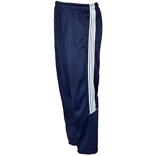 Image of Miss Trendy Mens Track Suit Bottom Casual Elasticated Waist Tracksuit Bottoms Silky Joggers Trousers Pull On Pants Navy L