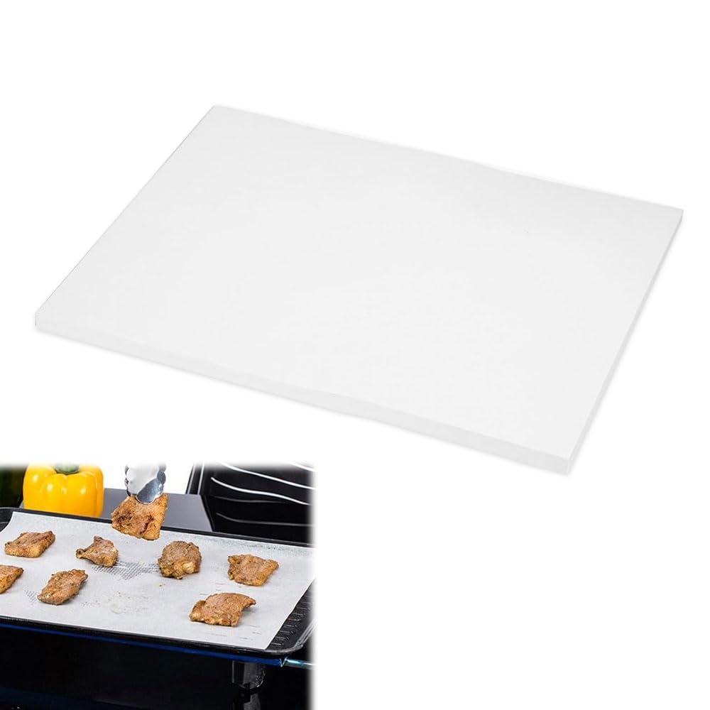 Vaniika Greaseproof Paper Sheets, 50 20x30cm White Wax Paper Non-Stick & Heat Resistant Parchment Sheets, Food Wrapping, Baking, Sandwiches & Cheese for Cooking Crafti