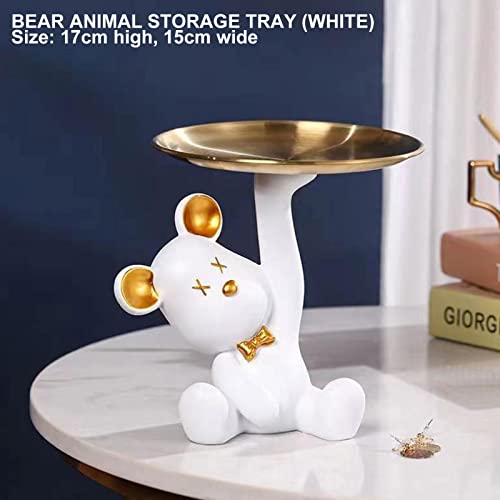 Zceplem Scultura di orso con vassoio di