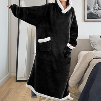 Oversized Hoodie Deken Sweatshirt, Sherpa Flanellen
