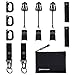 BOOSTEADY Kit of 13 Attachments for Molle Bag Tactical Backpack Vest Belt,D-Ring Grimlock Locking, Web Dominator Elastic Strings & Buckle,4"MOD Straps,Key Ring Holder in Zippered Pouch