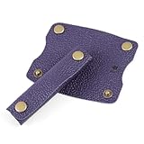 [ザリオグランデ] ハンドルカバー 本革 レザー 汚れ防止やビニール袋の負担軽減に最適な革ハンドル 持ち手カバー 2枚セット 日本製 【ZAG-205H】 (パープル)