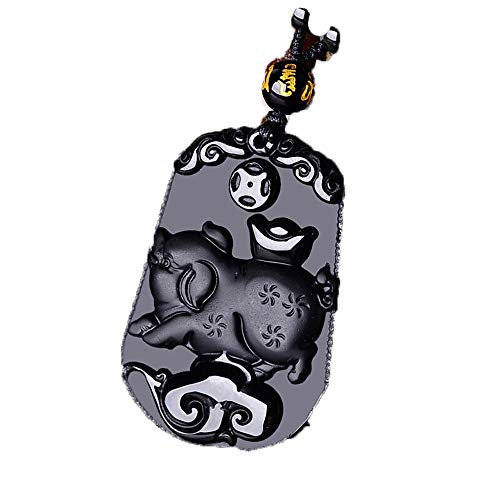 Collier de perles d'obsidienne noire naturelle contre la monotonie