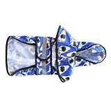 VALICLUD Reflektierender Hunderegenmantel für Große Hunde Haustierponcho aus Leichtem Material Praktische Regenjacke für Welpen und Hunde