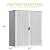 Devoko 5 x 3 Resin Outdoor Storage Shed with Floor - Waterproof Plastic Outdoor Tool Cabinet with Lockable Doors for Patio Furniture, Pool Accessories, Garden Tools (Light Gray)
