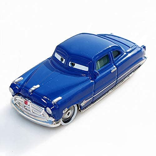 leotoy Cars Movie Toys Basic Characters Lightning McQueen Chick Hicks The King Flo Finn Metal Toy Car 1:55 Scale Loose Kid Toy Vehicles McQueen Car (Doc Hudson),Medium