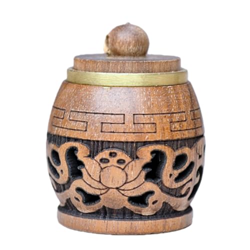 TSMORY Colgante de madera natural con forma de bola de fragancias con delicado diseño calado y funcionalidad de fácil recarga, dispensador de incienso colgante antiguo TSMORY Colgante de madera natural con forma de bola de fragancias con delicado diseño calado y funcionalidad de fácil recarga, dispensador de incienso colgante antiguo