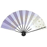 花かげ 舞扇子 愛 1214-18 天の川 9寸5分 黒塗骨 扇子箱入 踊り用 (藤)