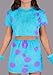 Plus Size Women's Pixar Monsters Inc Sulley Costume - Adult Halloween Outfit with Headband, Gloves, Tail & Spikes 2X