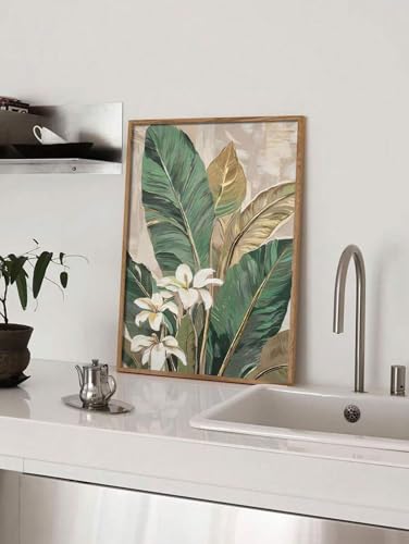 Impression toile plante verte grand format deco salon resistant aux UV 60x90