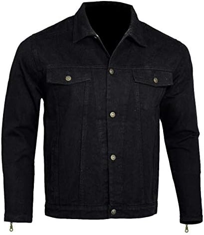 Bikers Gear Australia Protective Kevlar Lined Denim Motorcycle Biker Jacket with Removable CE 1621-1 Armour