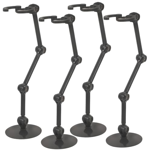 STOBOK 4個 アクションフィギュアスタンド フィギュアライザースタンド 模型展示棚 プラモデルスタンド フライトフィギュアスタンド 収集品サポート棚 台 プラスチック 調整可能