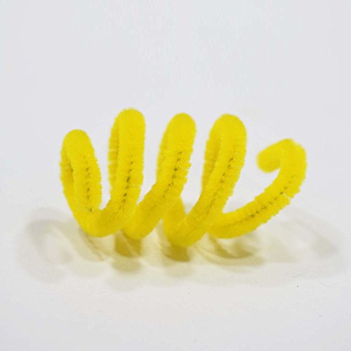 Image of Asian Hobby Crafts 100 Pcs Yellow Pipe Cleaners for DIY Craft Flowers - Fuzzy Chenille Stems & Fluffy Sticks for Arts & Crafts, Creative School Projects, Kids Craft Supplies, Home & Party Decor