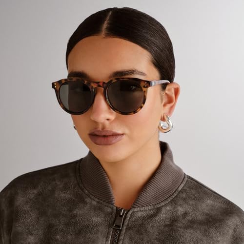 AIRE Nucleus Sunglasses - Dark Tort, Round, Unisex, Contemporary Sunglasses by AIRE - Used condition - Image 2