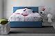 Talamo Italia - Doppelbett Berenice, Bettkasten aus Stoff, Öffnung vorne, geeignet für Matratze 140x200 cm, 100 % Made in Italy, Blau